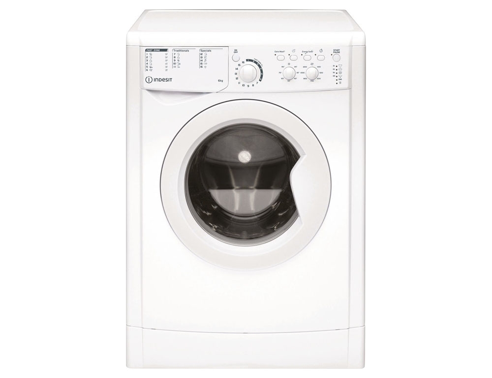 Εικόνα Πλυντήριο ρούχων Indesit EWSC 61251 W EU N με χωρητικότητα 6kg, 1200rpm και ενεργειακή κλάση F
